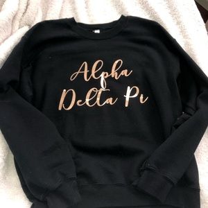 Alpha delta pi sorority black sweatshirt